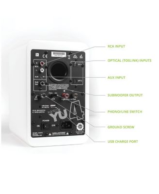 YU4 Powered Bookshelf Speakers with Built-In Bluetooth - Pair