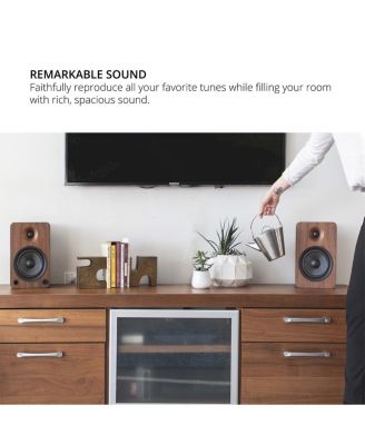 YU6 Powered Bookshelf Speakers with Built-In Bluetooth - Pair