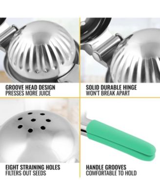 Stainless Steel Lemon Squeezer – Heavy Duty, Solid Metal Bowl, Easy to Use
