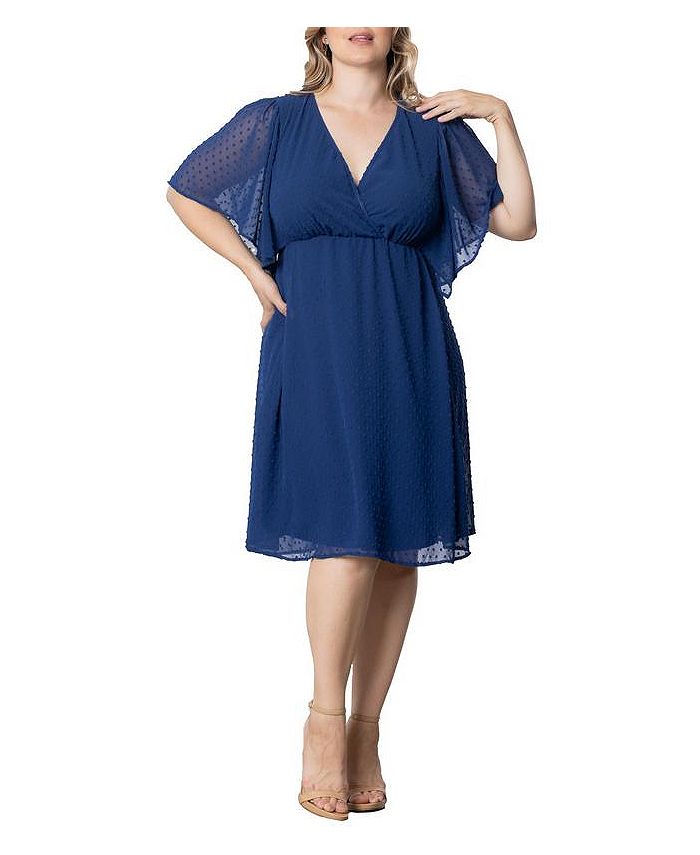 Kiyonna Plus Size Florence Flutter Sleeve Dress - Macy's