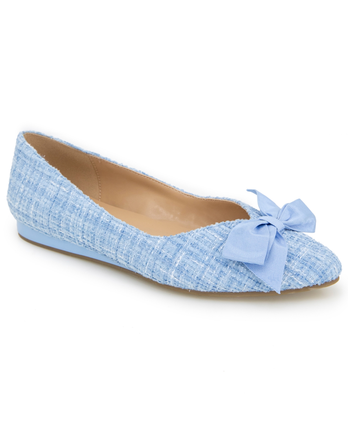 Shop Kenneth Cole Reaction Women's Lily Bow Pumps In Pastel Blue Fabric