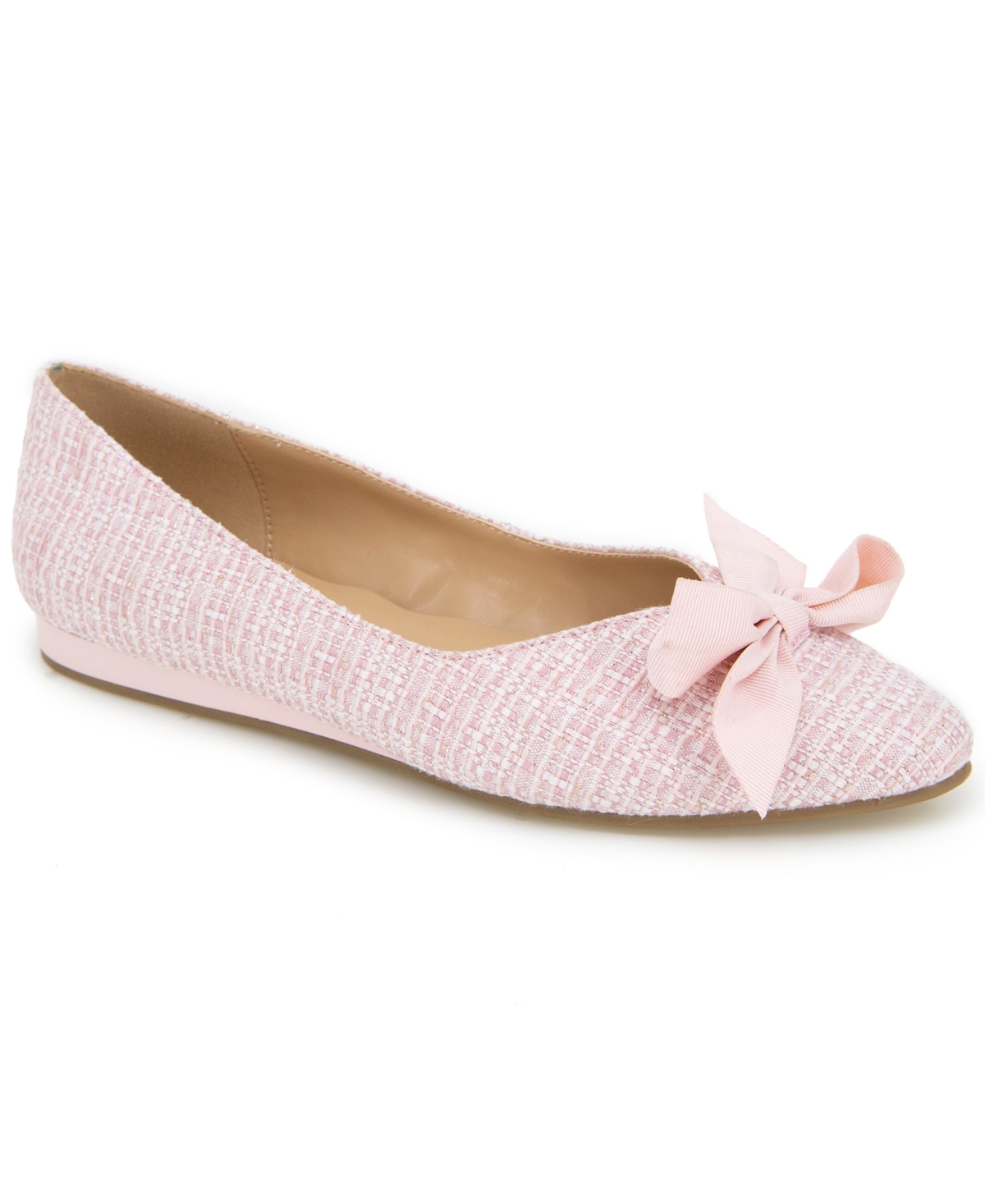 Shop Kenneth Cole Reaction Women's Lily Bow Pumps In Pastel Pink Fabric