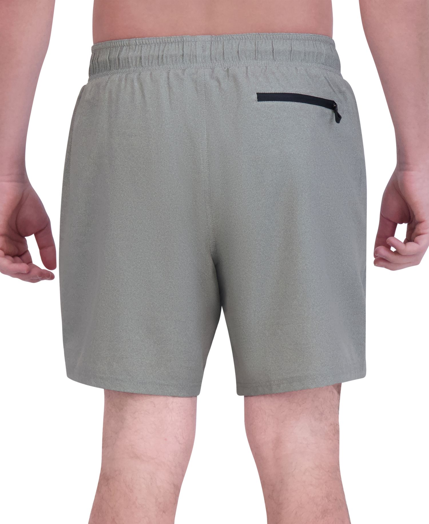 Men's Stretch Twill-Print 7" Swim Trunks with Compression Liner