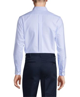 Men's Long Sleeve Striped Oxford Dress Shirt