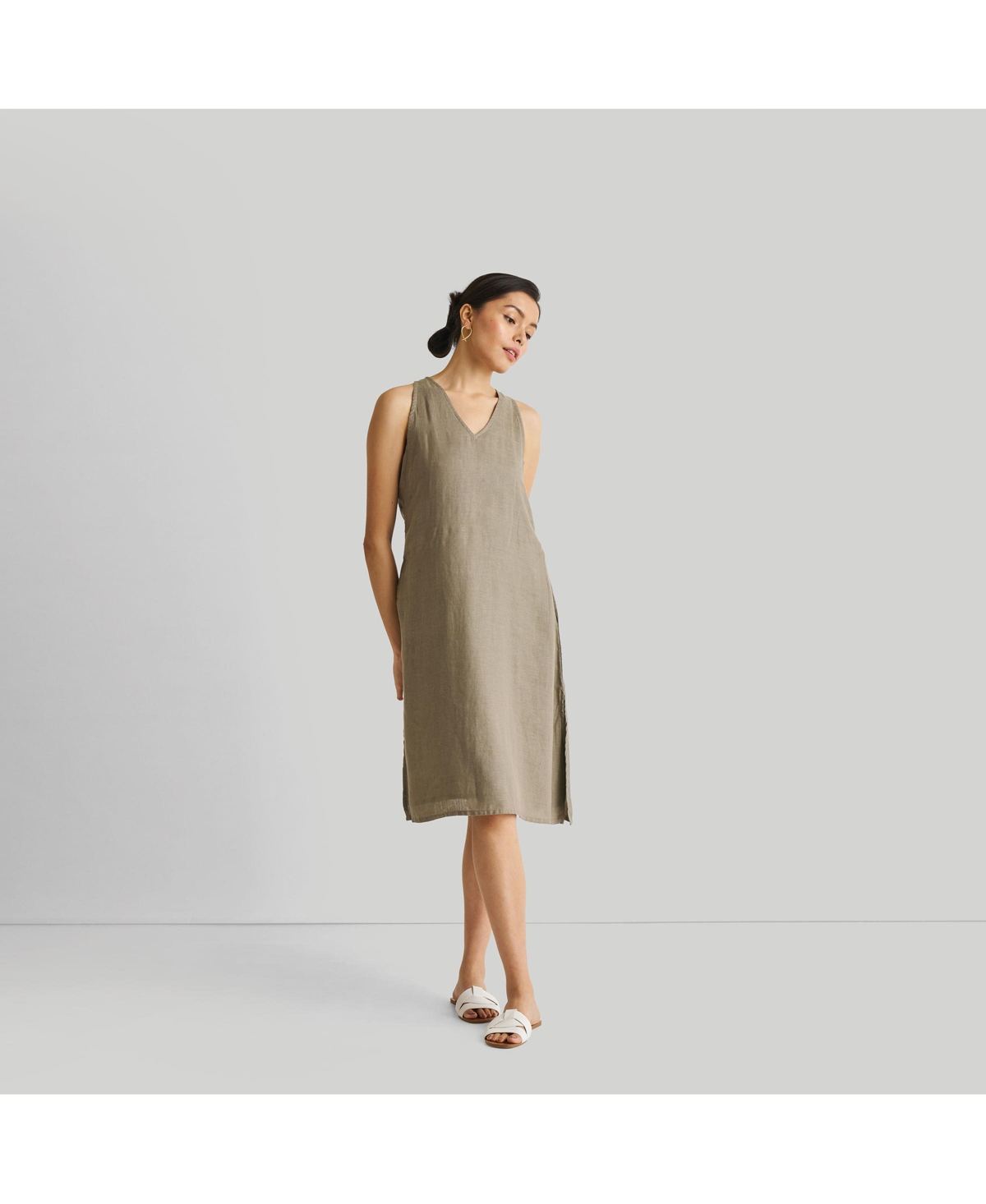 Women's Reading Tea Leaves Dress - Olive green