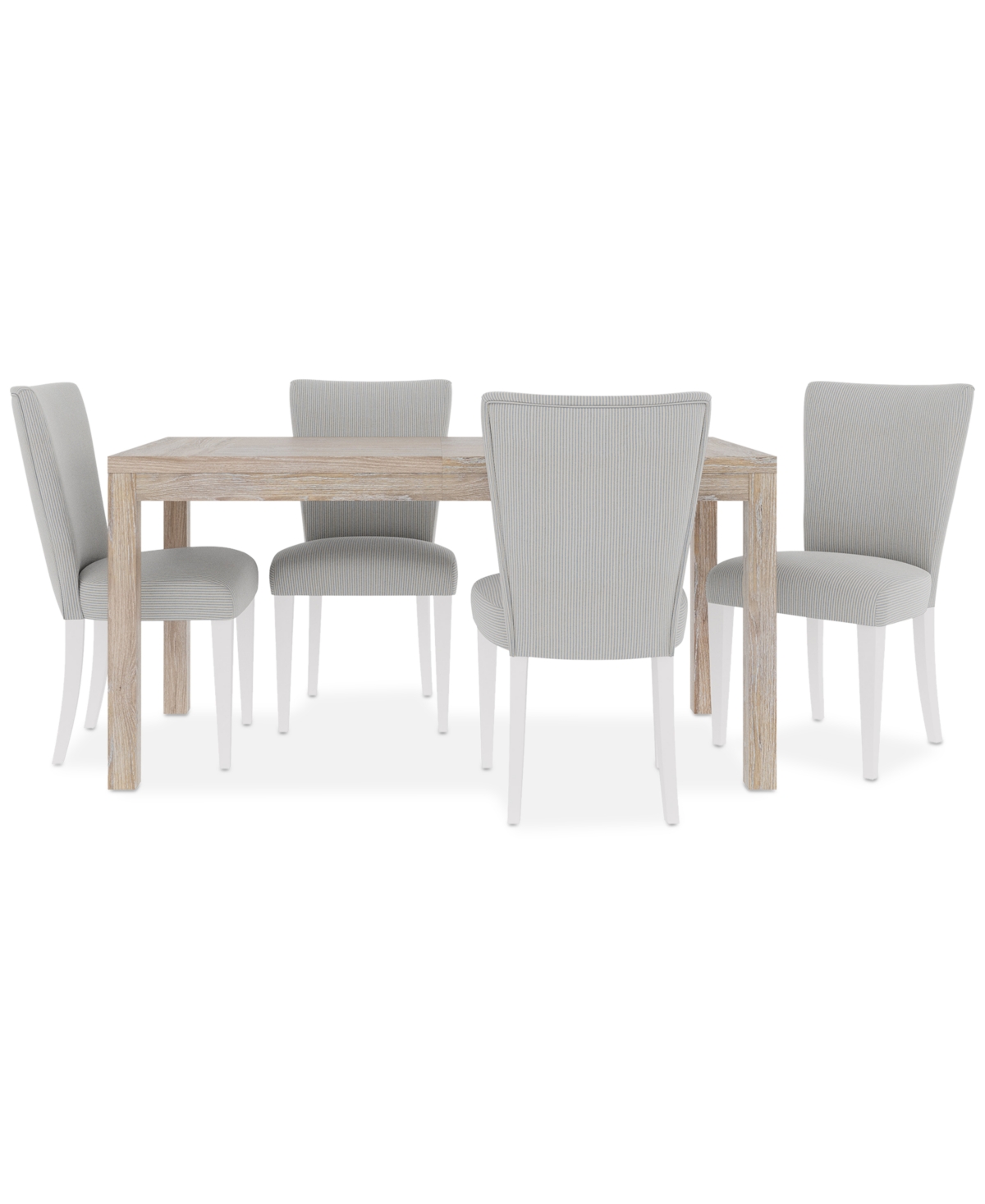 Shop Macy's Catriona 5pc Dining Set (rectangular Dining Table + 4 Upholstered Side Chairs) In No Color