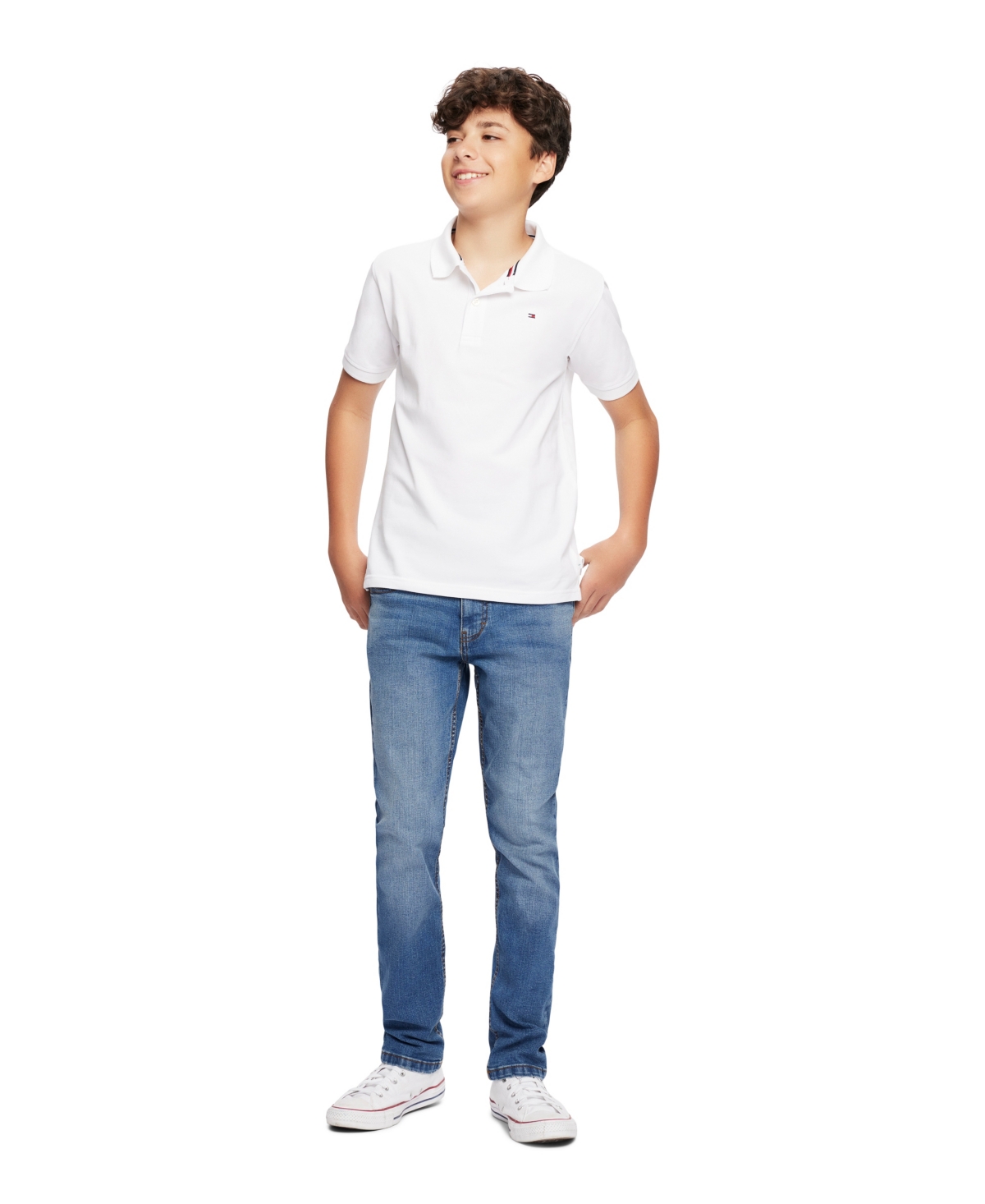 Tommy Hilfiger Big Boys Ivy Stretch Polo Collared Shirt