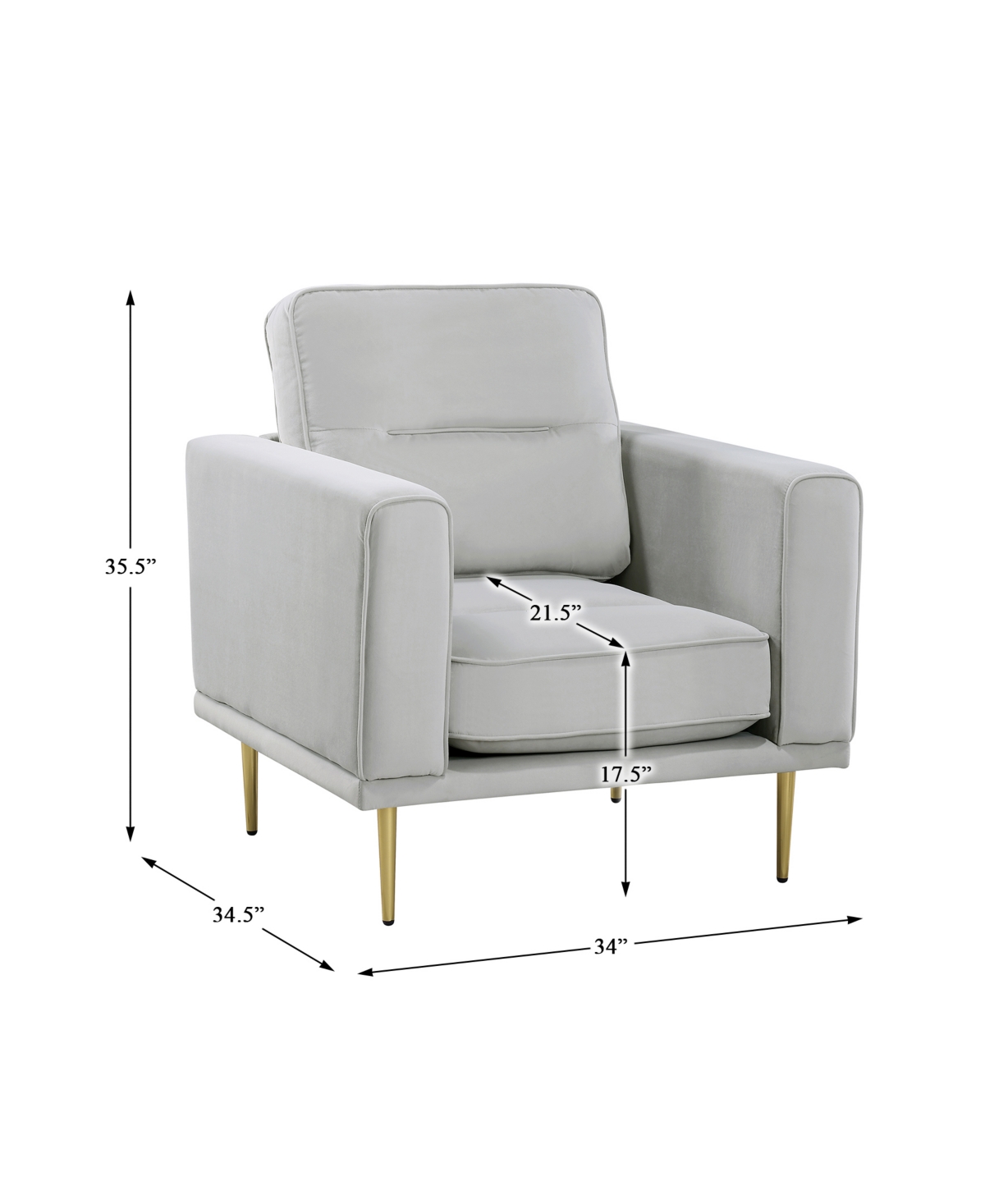 Shop Homelegance White Label Carson 34" Chair In Gray