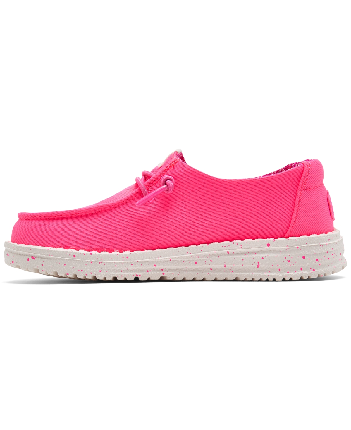 Shop Hey Dude Toddler Girls' Wendy Canvas Casual Moccasin Sneakers From Finish Line In Pink