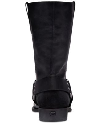 COACH Women's Tara Moto Pull-On Harness Biker Boots - Macy's