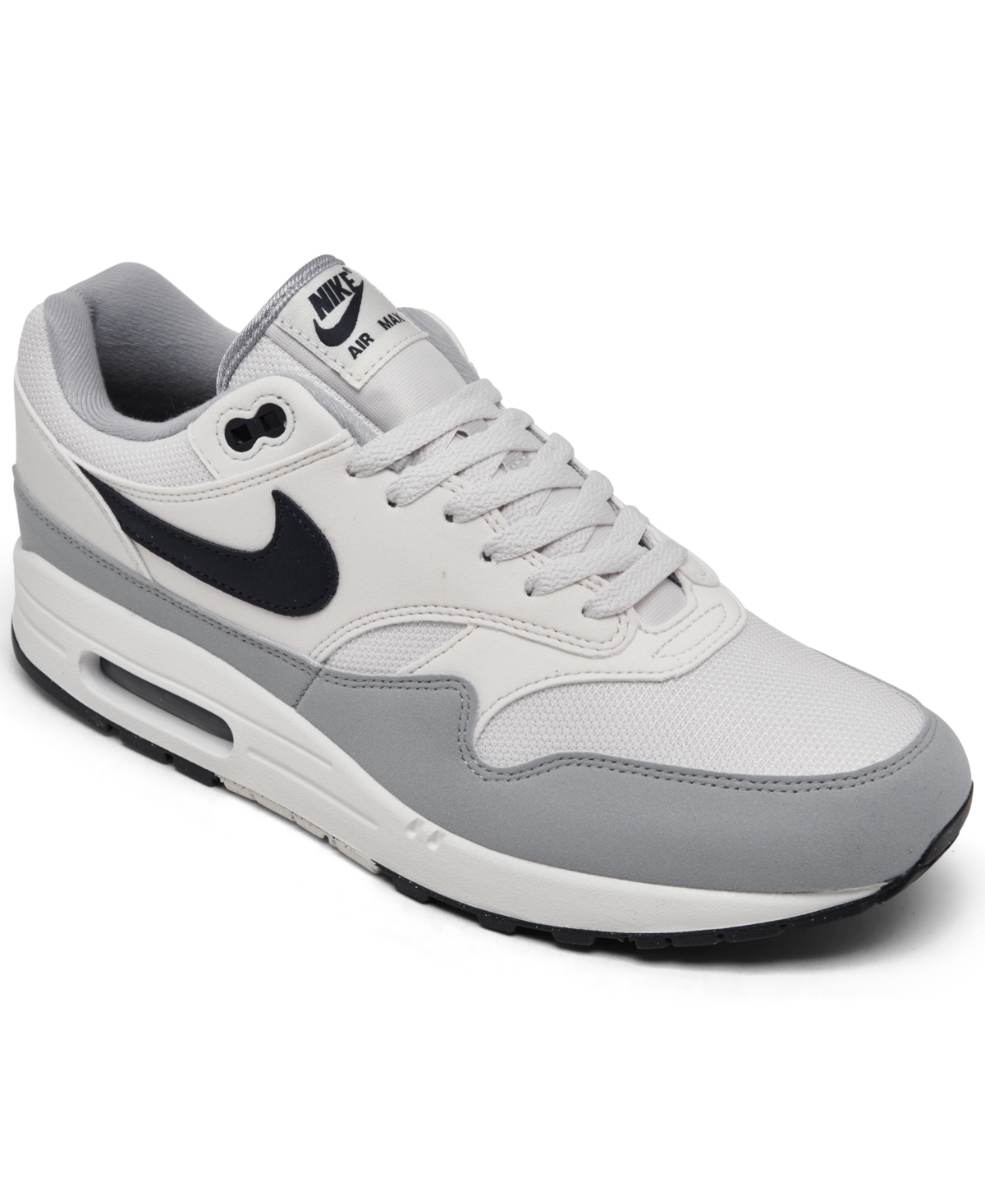 Shop Nike Men's Air Max 1 Casual Sneakers From Finish Line In Plttnt,dko