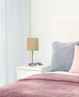 Oslo 19.5" Contemporary Bedside USB Port Feature Standard Metal Table Desk Lamp 