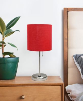 Oslo 19.5" Contemporary Bedside USB Port Feature Standard Metal Table Desk Lamp 