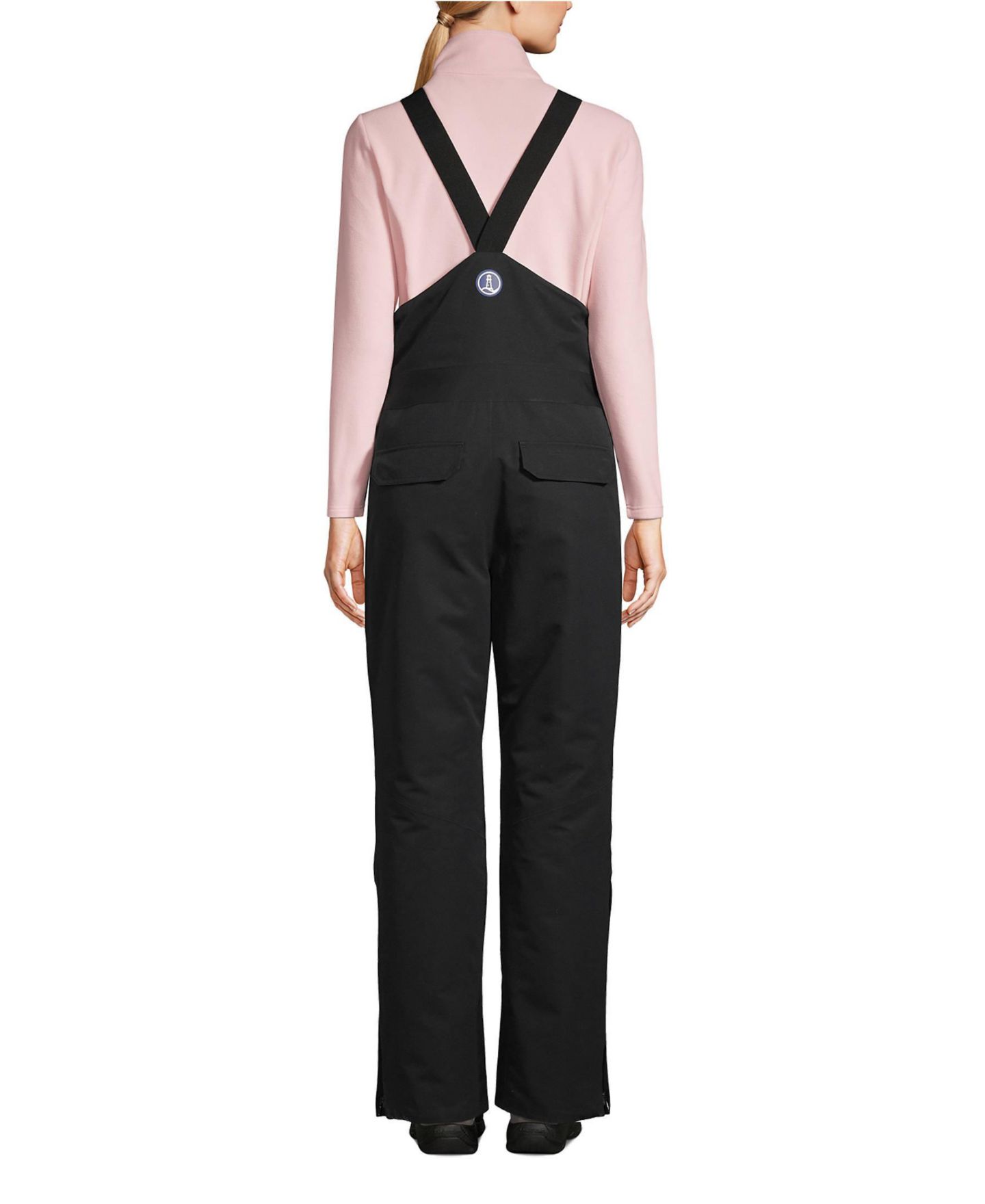 Lands' End Petite Expedition Waterproof Insulated Snow Bibs, цвет: Чёрный — фото 2