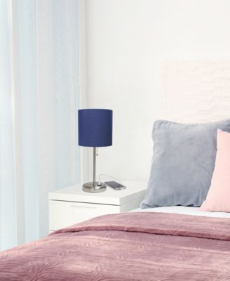 Oslo 19.5" Contemporary Bedside USB Port Feature Standard Metal Table Desk Lamp 