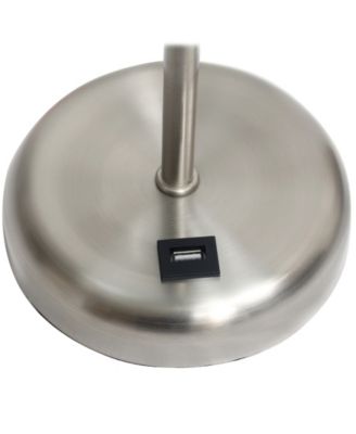 Oslo 19.5" Contemporary Bedside USB Port Feature Standard Metal Table Desk Lamp 