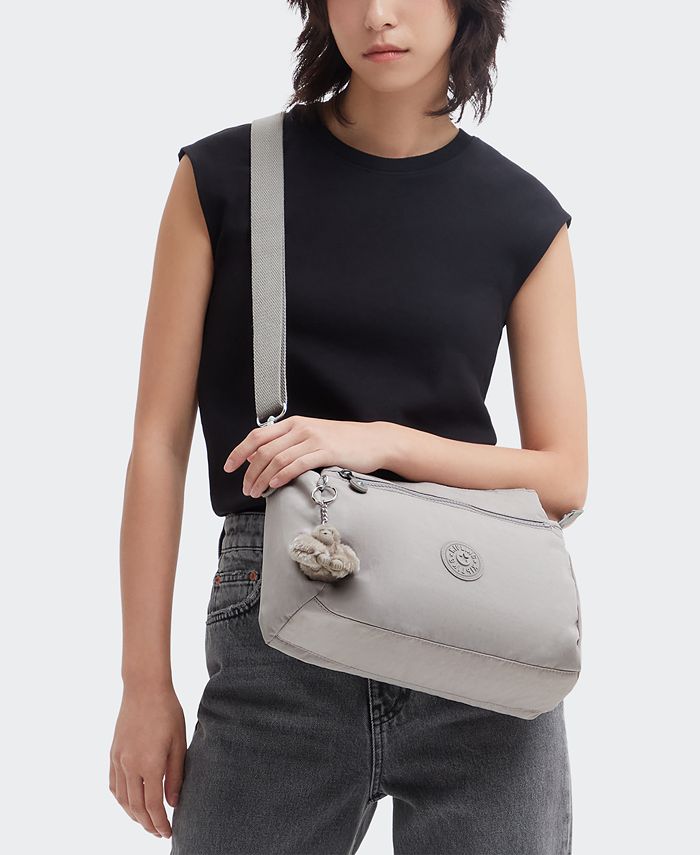 Sac Bandoulière Kipling Sebastian Crossbody – Couleur Metallic Glow (beige), 100% Polyester, Neuf Avec étiquettes