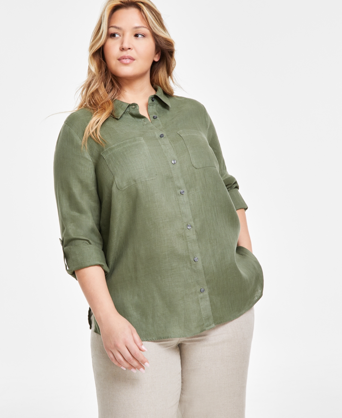 Macy s charter club plus size fausse tops
