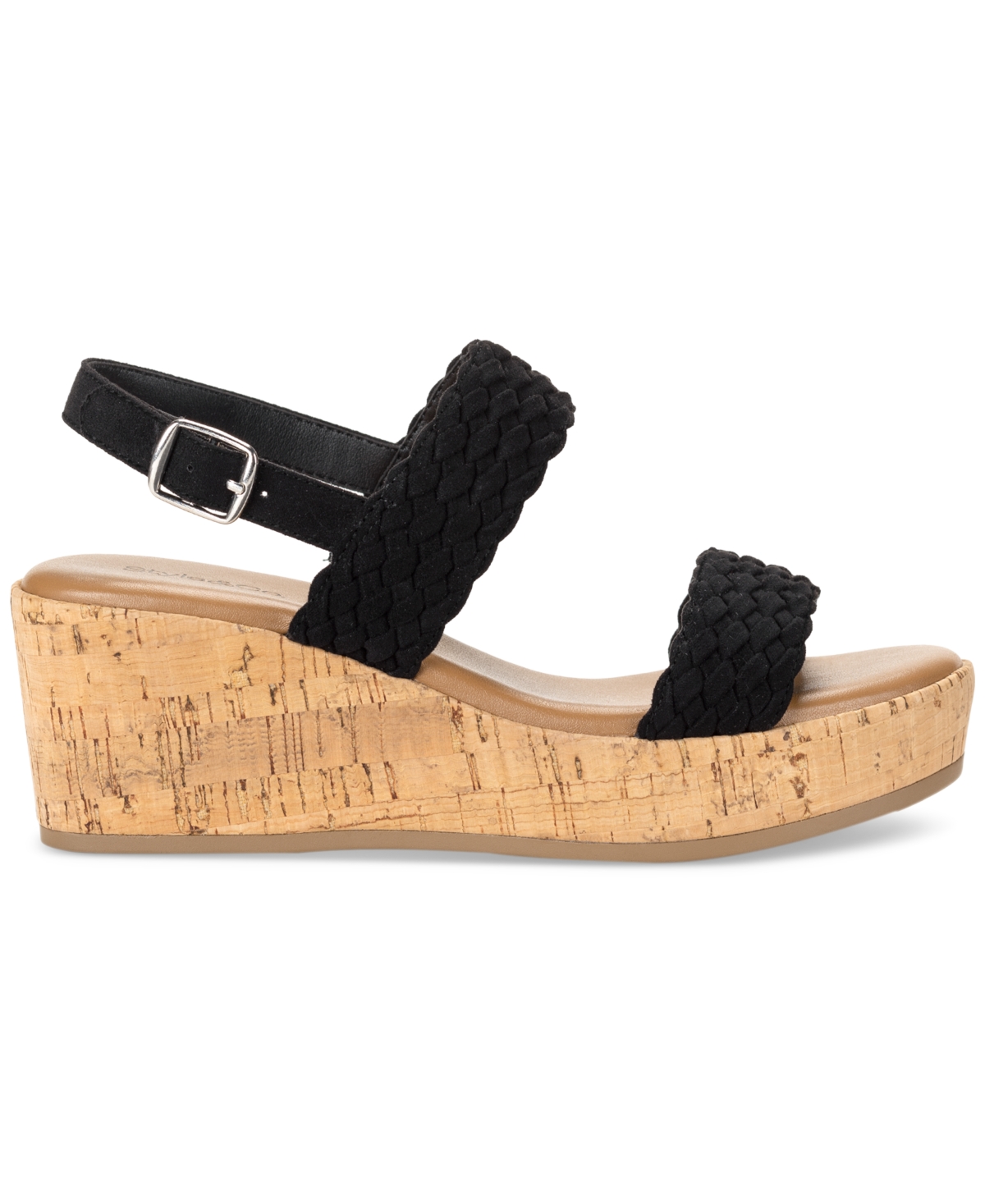 Shop Style & Co Women's Madenaa Woven Platform Wedge Sandals, Created For Macy's In Cognac