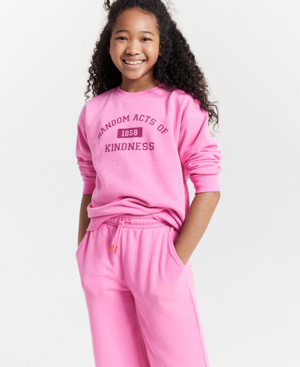 Epic Threads Girls Kindness Printed French Terry Sweatshirt, Created for Macy's