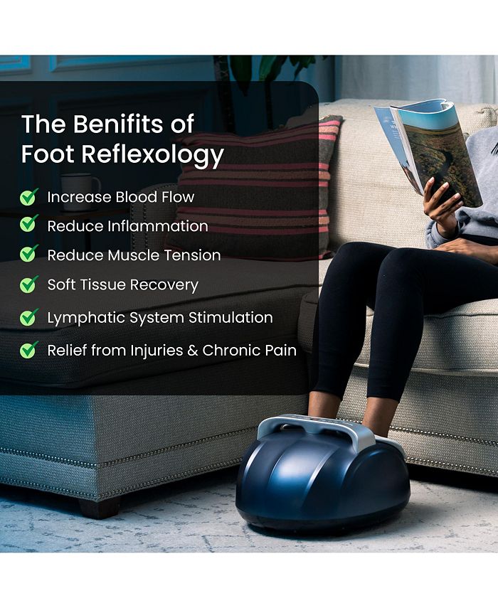 Tranqwil Shiatsu Foot Massager Machine with Heat - Blue