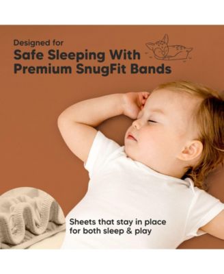 2-Pack Mini Crib Sheets, Pack and Play Sheets Fitted, Pack N Play Sheets, Organic Fitted Crib Sheet Cover