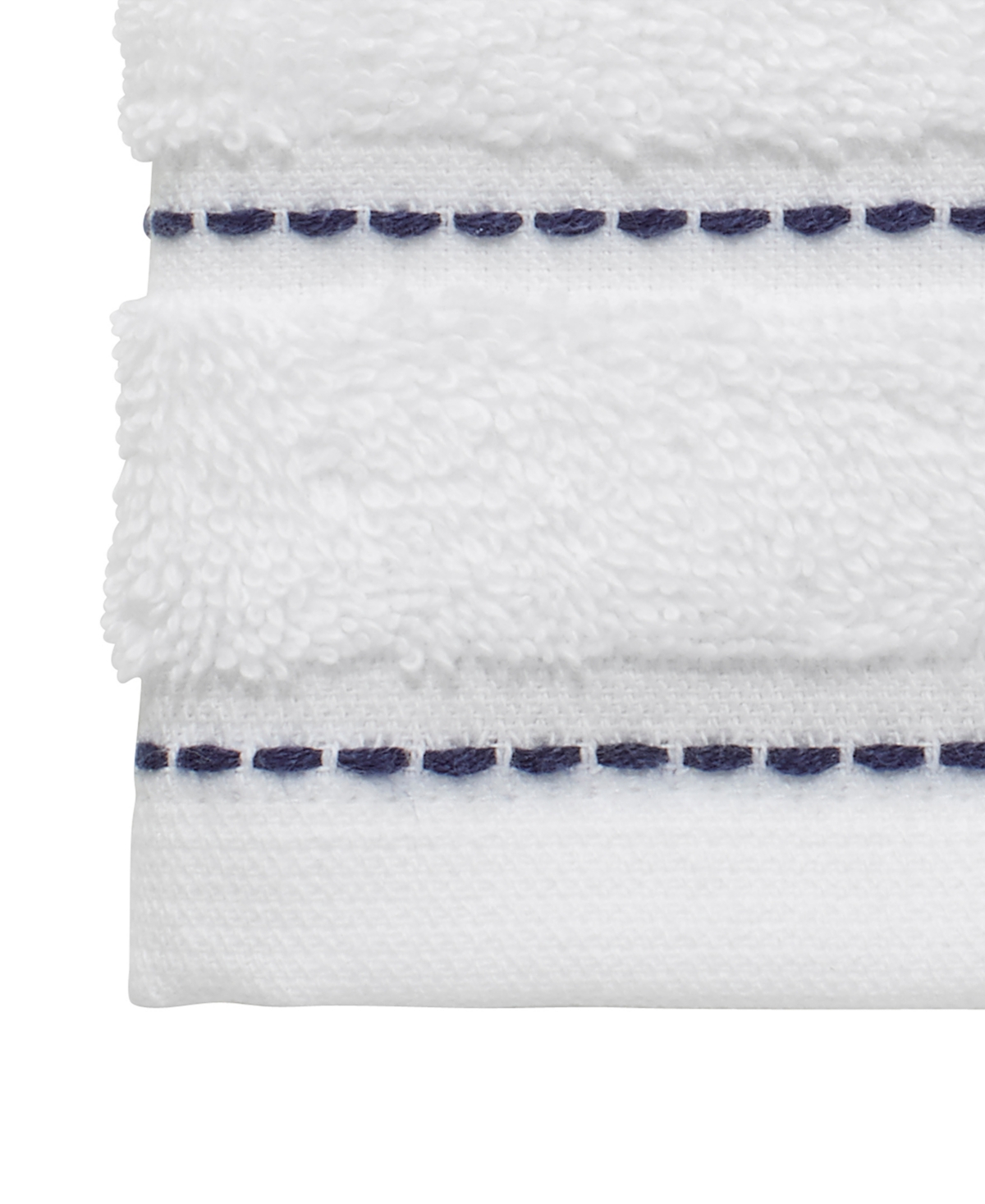 Shop Izod Flamingo Ticking Stripe 2-pc. Fingertip Towel Set, 11" X 18" In White