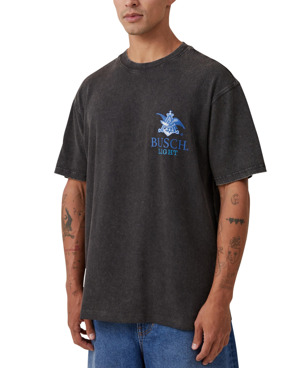 Shop Cotton On Men's Busch Light Loose Fit T-shirt In Brown