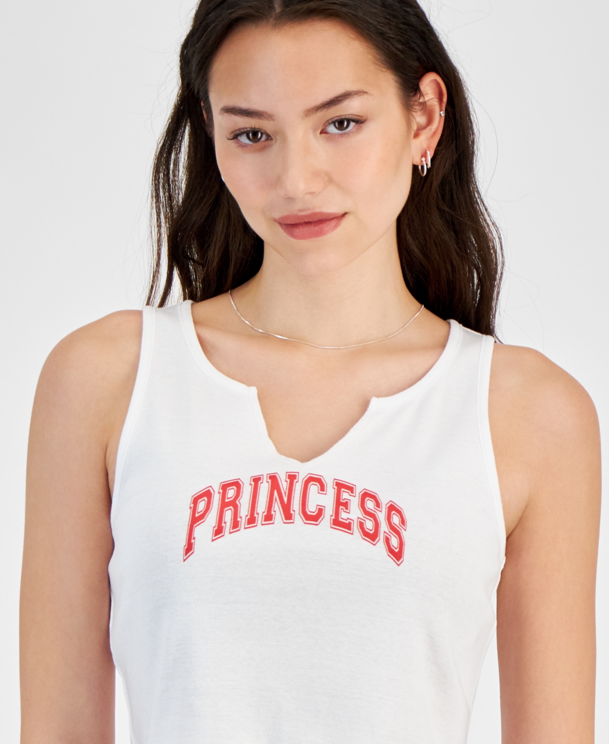 Self Esteem Juniors' Princess Graphic-Print Cotton Tank Top