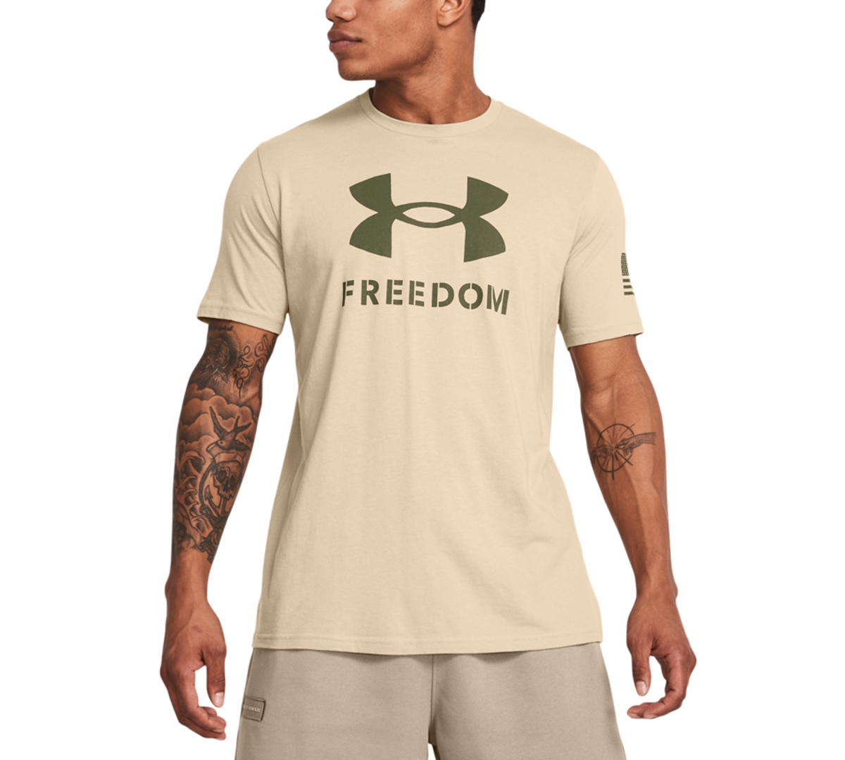 Men's Relaxed Fit Freedom Logo Short Sleeve T-Shirt - Academy/steel