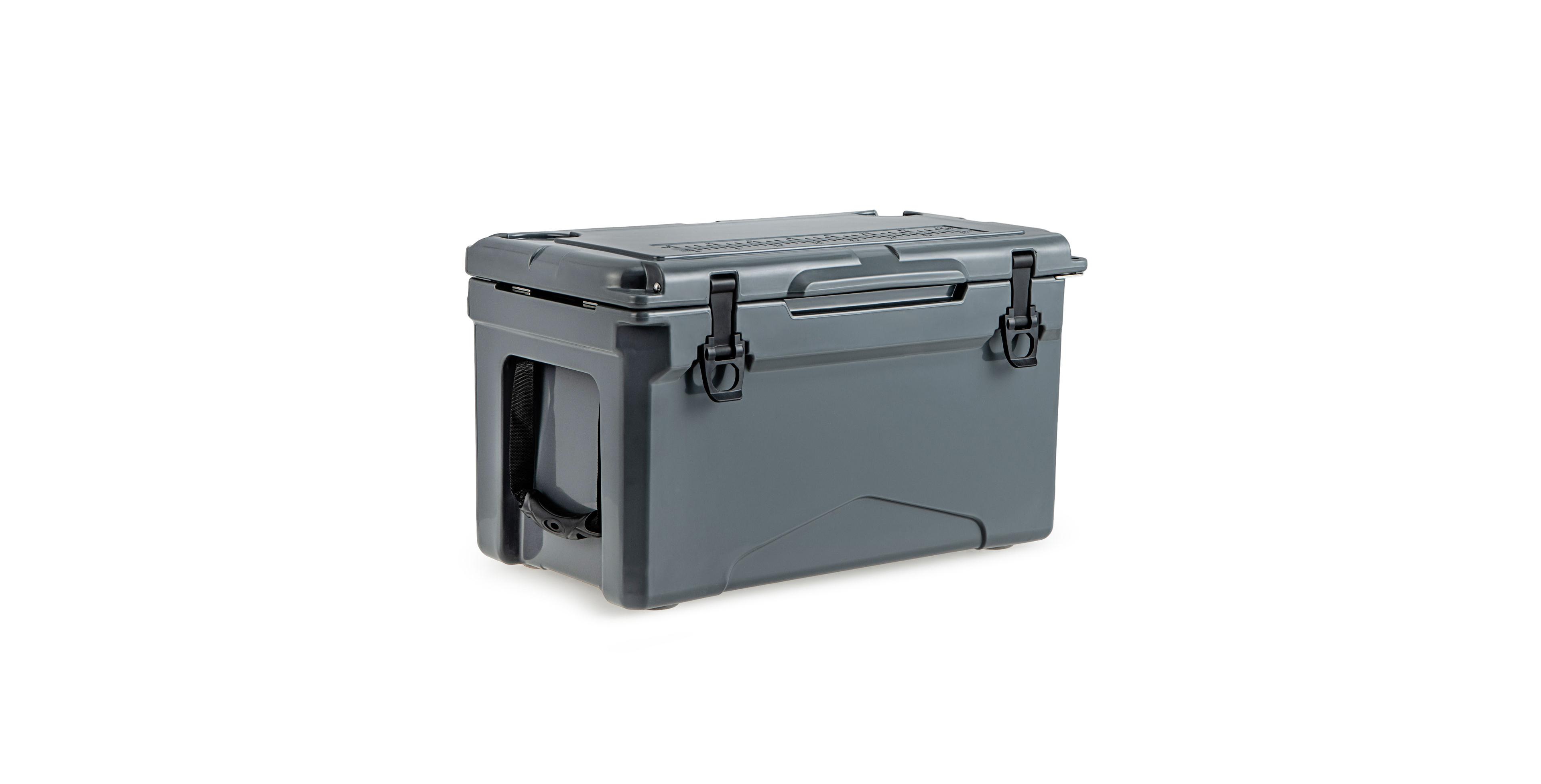 Slickblue Rotomolded Cooler with Integrated Cup Holders and Bottle Opener
