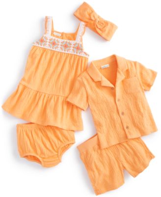 Shop First Impressions Baby Siblings Melon Collection Created For Macys In Melon Sorbet
