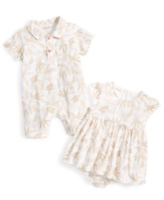 Shop First Impressions Baby Siblings Summer Chic Collection Created For Macys In Angel White,tan