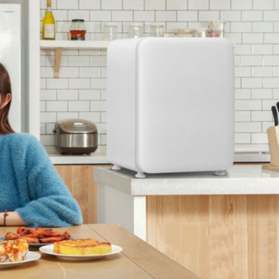 2.4 Cubic Feet Compact Refrigerator Auto Defrost Mini Fridge Reversible Door-White