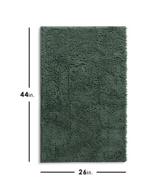 Ultra Soft Non-Slip Chenille Bath Rug - Quick Dry, Machine Washable - Large 26”x44”