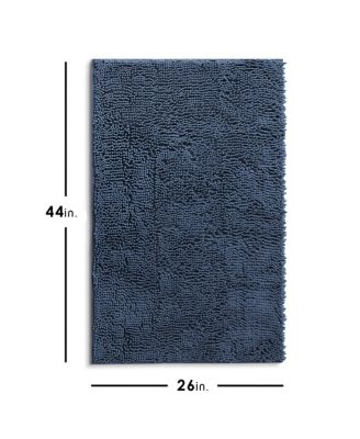 Ultra Soft Non-Slip Chenille Bath Rug - Quick Dry, Machine Washable - Large 26”x44”