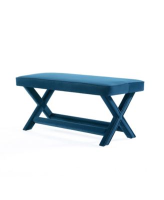 Abigail 42.12" Velvet Upholstered Double Ottoman Bench