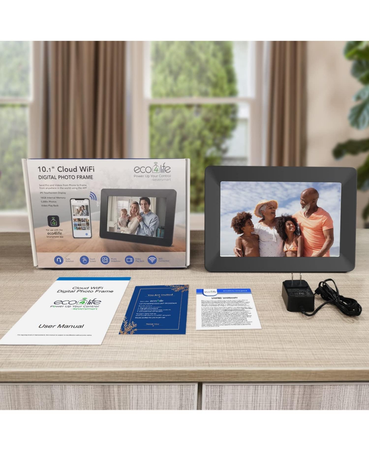 10.1" WiFi Digital Photo Frame with Photos/Videos sharing