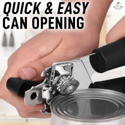 Soft Edge Can Opener With Stainless Steel Blades and Large Turn Knob