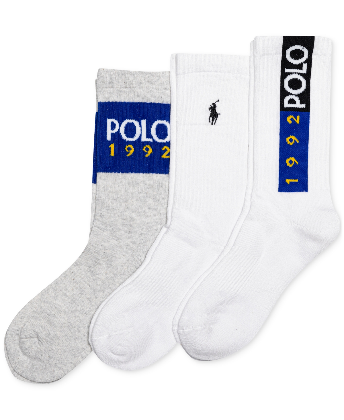 Shop Polo Ralph Lauren Women's 3-pk. Polo 1992 Crew Socks In Asst