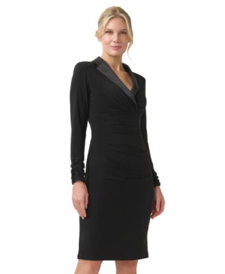 Women's Jersey Tuxedo Sheath Dress