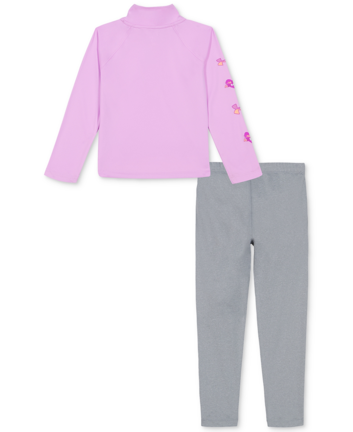 Under Armour Toddler and Little Girl 2-Pc. Quarter-Zip Tech Pullover & Leggings - Lt/paspink