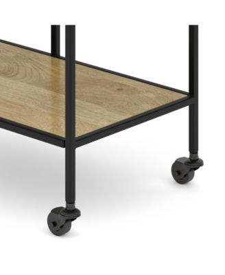 Barnes Solid Mango Wood 29 inch Bar Cart in Natural