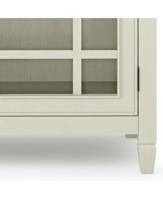 Connaught Solid Wood Low Storage Cabinet in Antique White