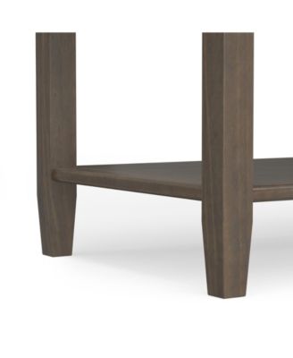 Ela Solid Wood Console Table in Smoky Brown