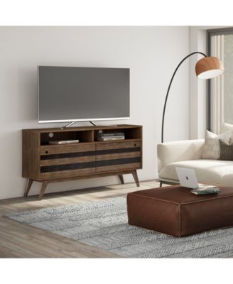 Clarkson Solid Acacia Wood Tv Stand in Rustic Natural Aged Brown For TVs up to 60 inches