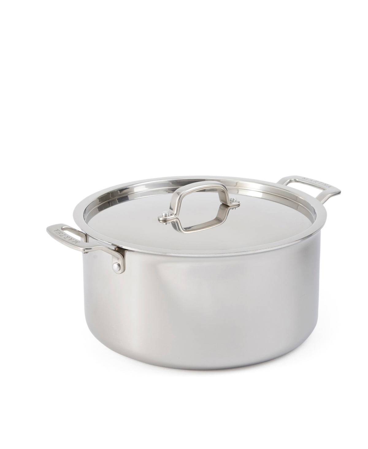 Shop Martha Stewart Collection Martha By Martha Stewart Stainless Steel 8 Qt Stock Pot With Lid In Silver