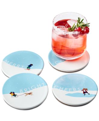 The Cellar - Holiday Ceramic Coasters, Set of 4