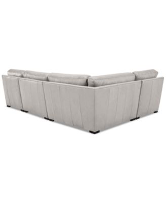 Radley 113" 4-Pc. Leather Wedge Sectional