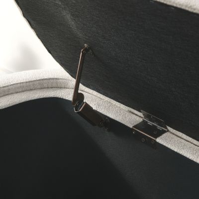 Foam Beige Upholstered Storage Bench (51.5"X20.5"X17")